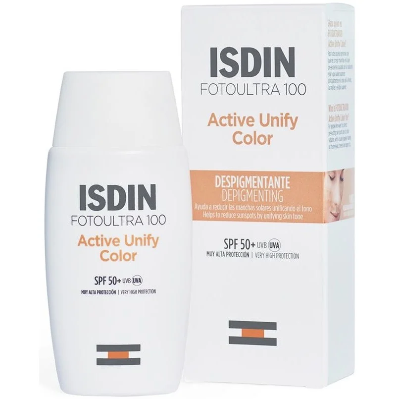 isdin-active-unify-color-new-1.webp ضدآفتاب ایزدین اکتیو یونیفای رنگی spf 50 حجم 50 میلی لیتر - تصویر 1