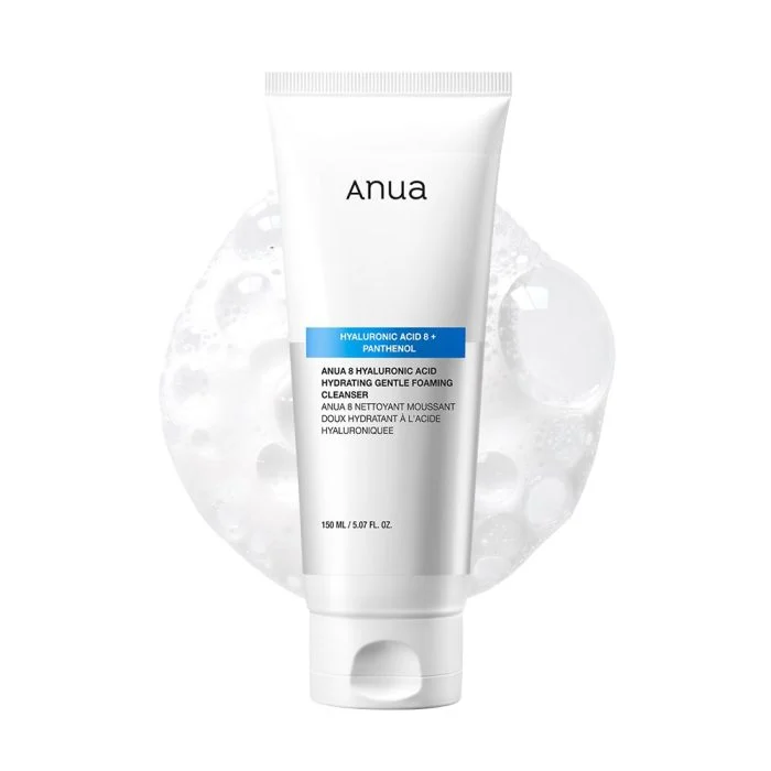 شستشوی-هیالورونیک-اسید-و-پنتنول-آنوا-ANUA-8-Hyaluronic-Acid-Hydrating-Gentle-Foaming-Cleanser-700x700-1.webp فوم شستشوی هیالورونیک اسید و پنتنول آنوا حجم 150 میلی لیتر - تصویر 1
